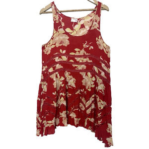 Intimately Free People Floral‎ Mini Trapeze Sun Dress Size M Lace Resort Beach